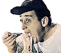 Alberto Sordi demonstrating spaghetti